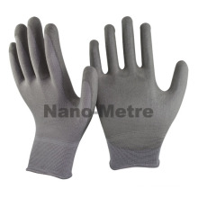 NMSAFETY grey PU washable work glove safety labour glove